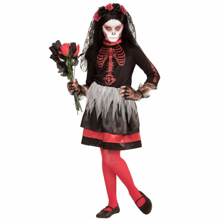 Feestbazaar Bruid Dia De Los Muertos  Kostuum Meisjes