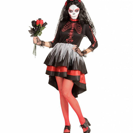 Feestbazaar Bruid Dia De Los Muertos Vrouw Kostuum