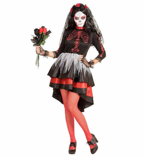 Feestbazaar Bruid Dia De Los Muertos Vrouw Kostuum