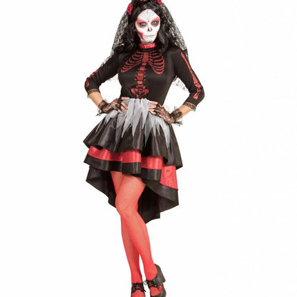 Feestbazaar Bruid Dia De Los Muertos Vrouw Kostuum