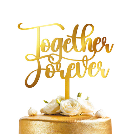 Feestbazaar Bruiloft Cupcake Toppers Together Forever