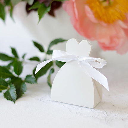 Feestbazaar Bruiloft geschenkdoosjes wit (10st)