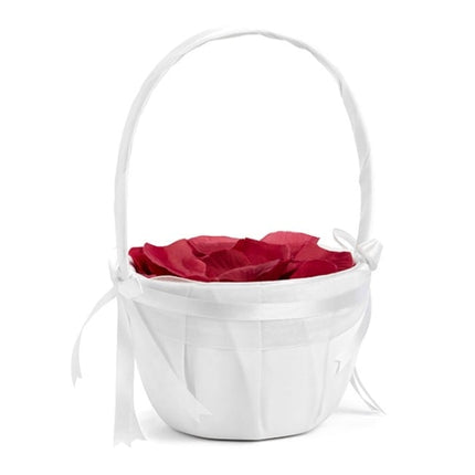 Feestbazaar Bruiloft mandje wit 26cm