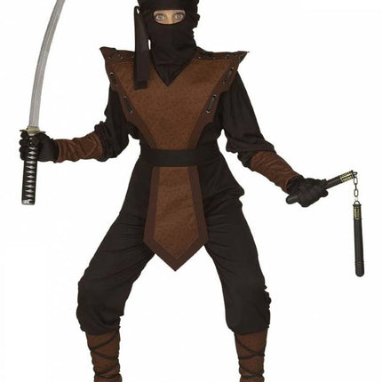 Feestbazaar Bruine Ninja pak kind