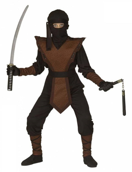 Feestbazaar Bruine Ninja pak kind