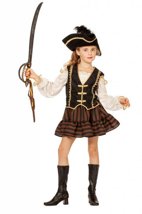 Feestbazaar Bruine Piratenjurk meisje