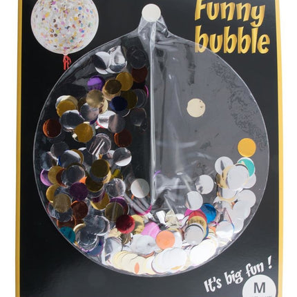 Feestbazaar Bubbel ballon met confetti mix