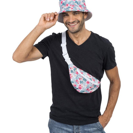 Feestbazaar Bucket Hoedje Hibiscus Tropisch