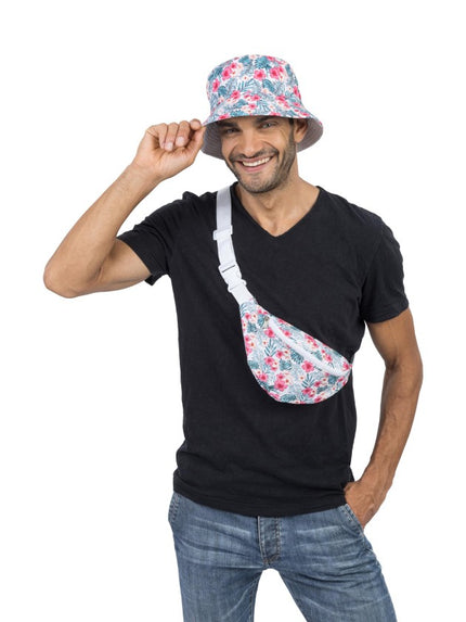 Feestbazaar Bucket Hoedje Hibiscus Tropisch