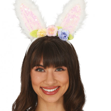 Feestbazaar Bunny Diadeem Bloemen