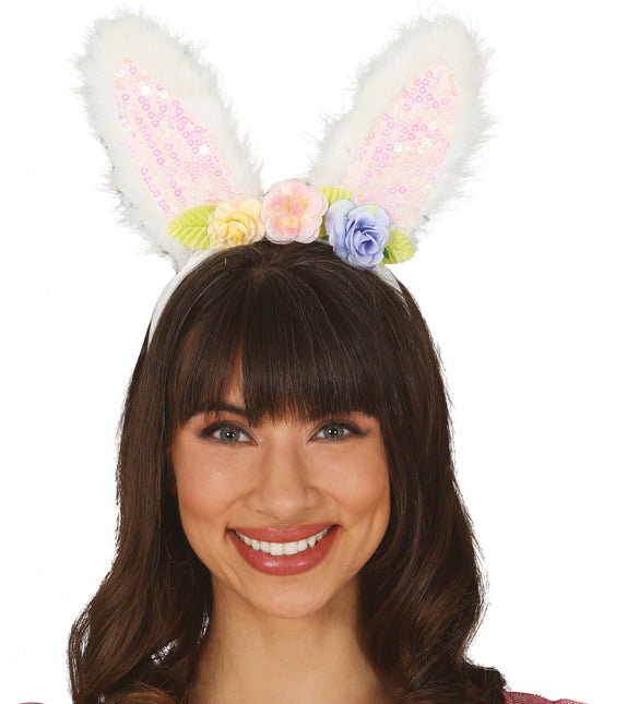 Feestbazaar Bunny Diadeem Bloemen