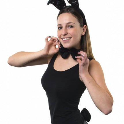 Feestbazaar Bunnyset zwart 3-delig