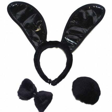 Feestbazaar Bunnyset zwart 3-delig