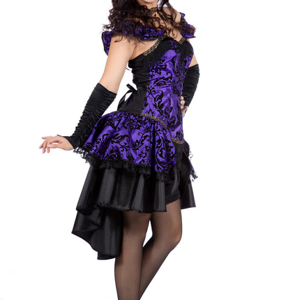 Feestbazaar Burlesque Jurk Paars Luxe