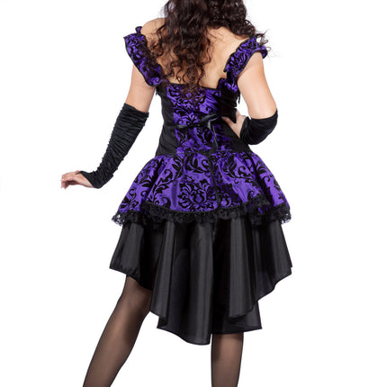 Feestbazaar Burlesque Jurk Paars Luxe