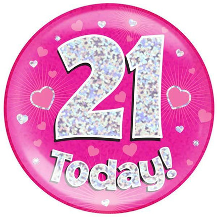 Feestbazaar Button 21 today holografisch