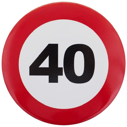 Feestbazaar Button 40 jaar