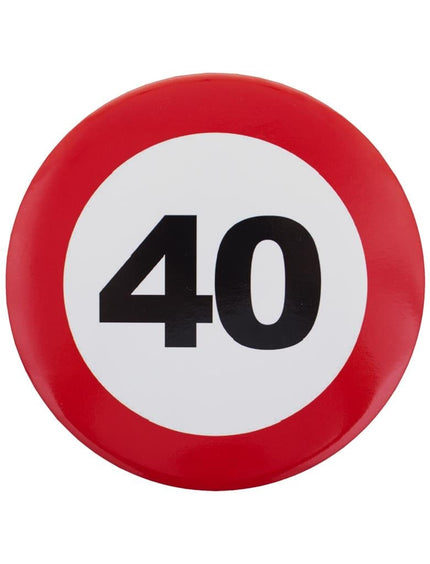 Feestbazaar Button 40 jaar