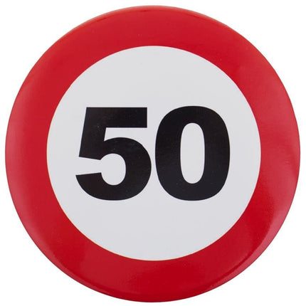 Feestbazaar Button 50 jaar feest