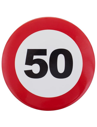 Feestbazaar Button 50 jaar feest