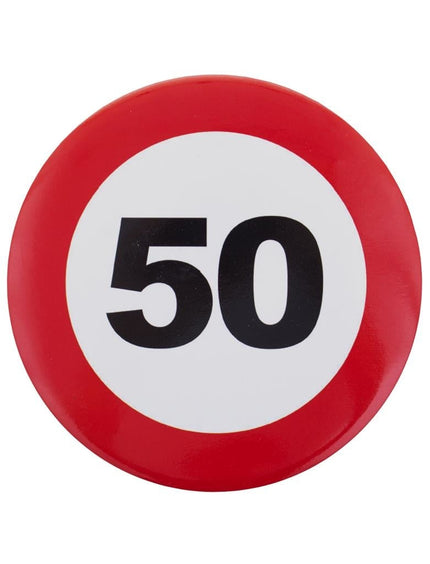 Feestbazaar Button 50 jaar feest
