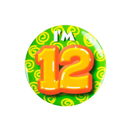 Feestbazaar Button Klein 12 Jaar