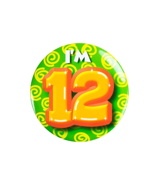 Feestbazaar Button Klein 12 Jaar