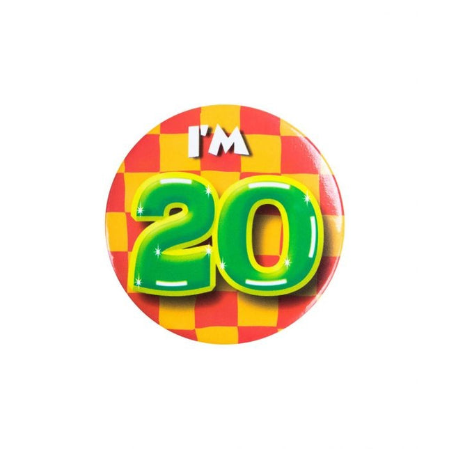 Feestbazaar Button klein 20 jaar