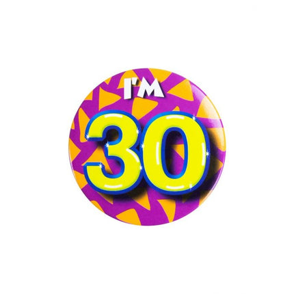 Feestbazaar Button Klein 30 Jaar