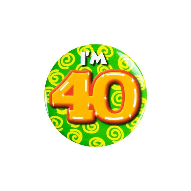 Feestbazaar Button Klein 40 Jaar