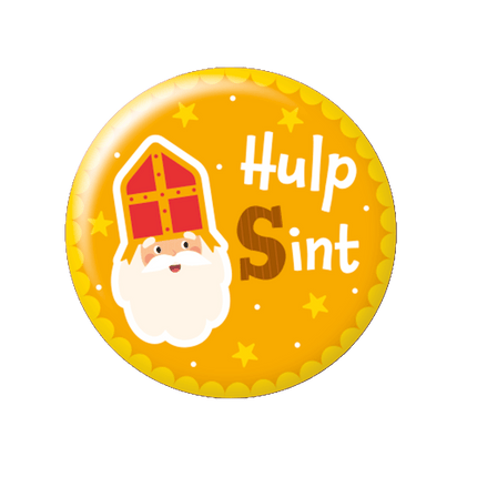 Feestbazaar Button klein Hulp Sint Cartoon Vigo