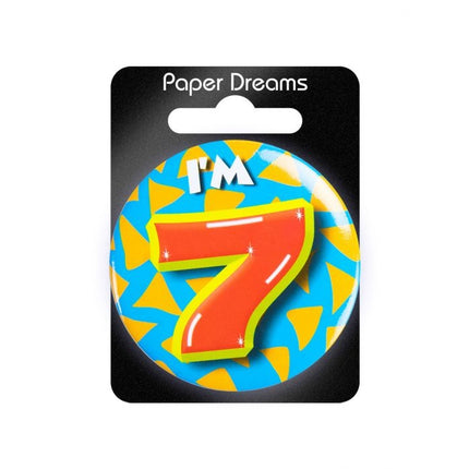 Feestbazaar Button klein - I'm 7