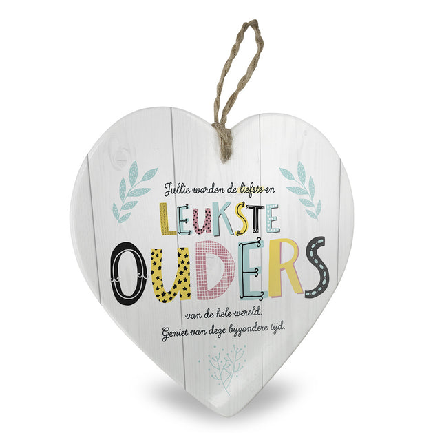 Feestbazaar Cadeau Tegeltje Geboorte 'Leukste Ouders'
