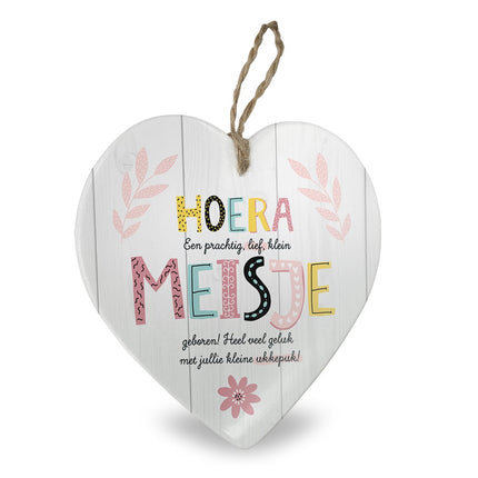 Feestbazaar Cadeau Tegeltje Geboorte Meisje