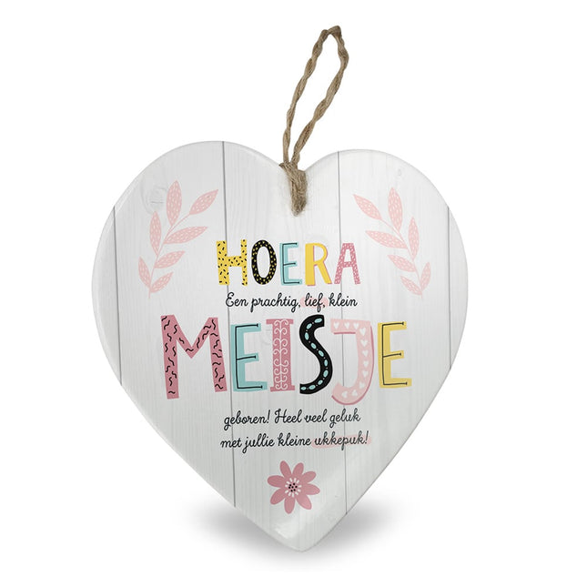 Feestbazaar Cadeau Tegeltje Geboorte Meisje