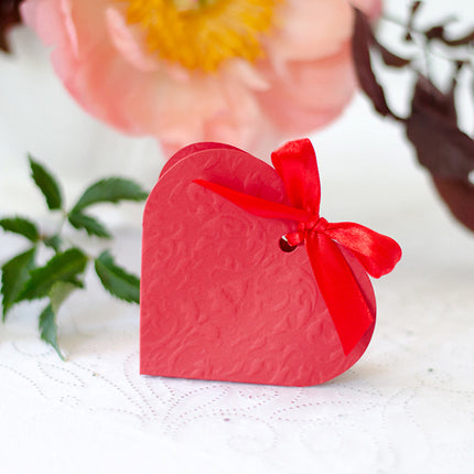 Feestbazaar Cadeaudoosjes Hart Rood (10st)