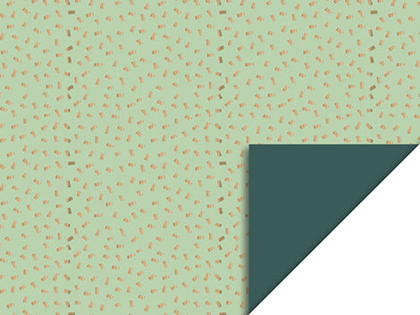 Feestbazaar Cadeaupapier Dubbelzijdig Confetti Pistache/Groen