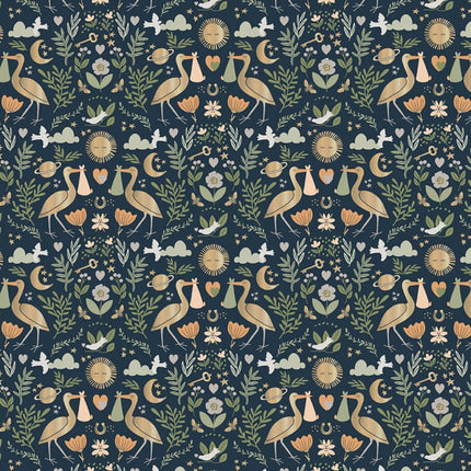 Feestbazaar Cadeaupapier Geboorte Chique Donkerblauw/Goud
