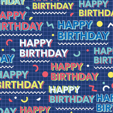 Feestbazaar Cadeaupapier Happy Birthday Blauw