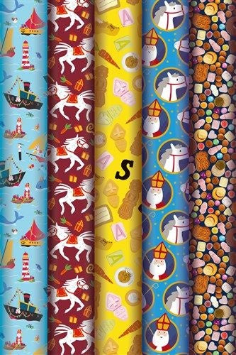 Feestbazaar Cadeaupapier Rol Sint (250x46,5cm)