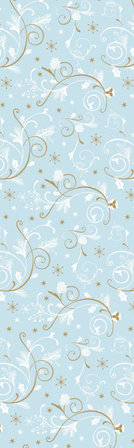 Feestbazaar Cadeaupapier Wintertakjes Lichtblauw
