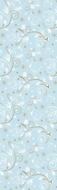 Feestbazaar Cadeaupapier Wintertakjes Lichtblauw