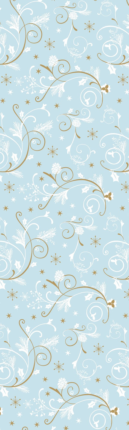 Feestbazaar Cadeaupapier Wintertakjes Lichtblauw