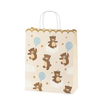 Feestbazaar Cadeautas Teddybeertjes Cream
