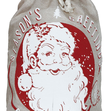 Feestbazaar Cadeauzak Kerstman Grijs Greetings (40x55cm)