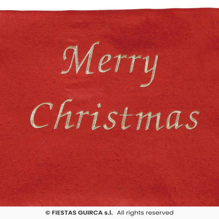 Feestbazaar Cadeauzak Merry Christmas Santa Rood (60x95cm)