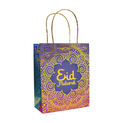 Feestbazaar Cadeauzakje Eid Mubarak Paars/Blauw