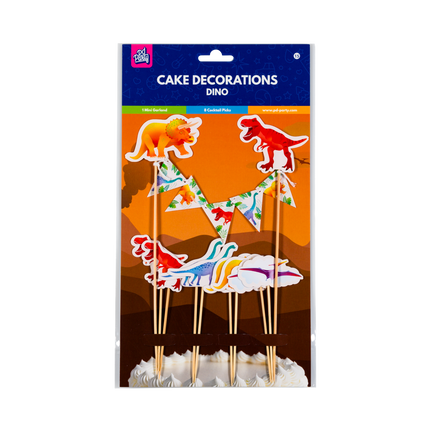 Feestbazaar Cake Decoratie Dinosaurus (8st)