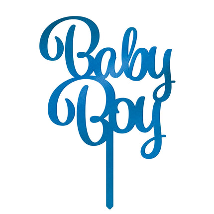 Feestbazaar Cake Topper Baby Boy Acryl