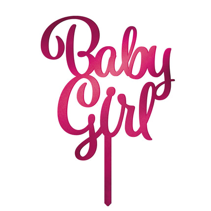 Feestbazaar Cake Topper Baby Girl Acryl